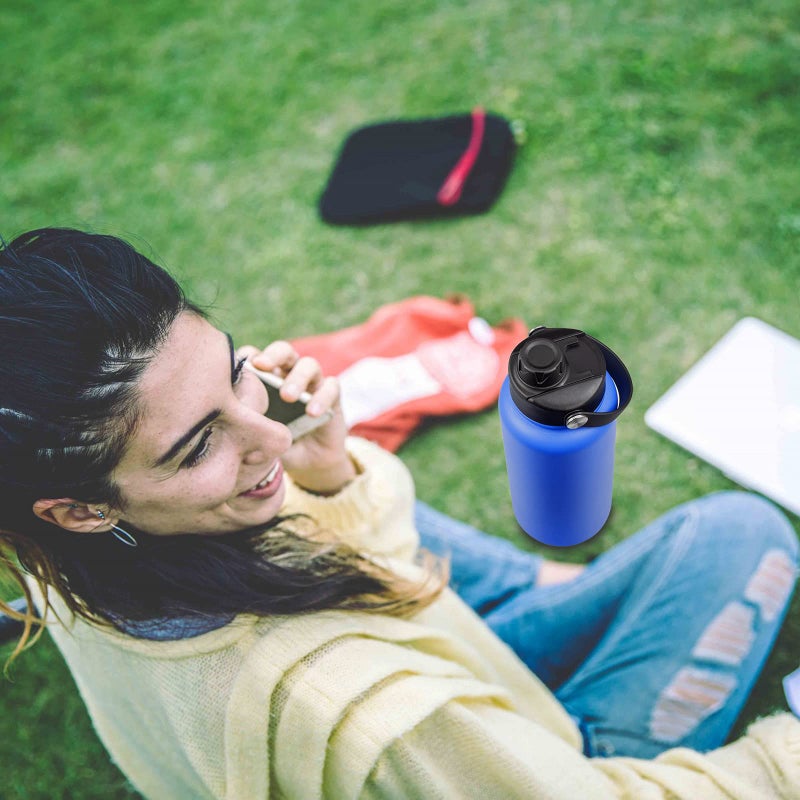 DBIW Lid for Hydro Flask 32 40 oz Wide Mouth  Replacement Lids Compatible with Hydro Flask Wide Mouth Water Bottle  Top Spout Lid with Handle  Wide Mouth Lid Chug Cap Accessories  Black 2 Pack - Image 5
